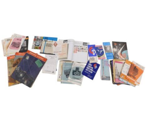 A Stanley Gibbons stamp album, containing world stamps (sparse), various industrial brochures, relating to Russian industry f