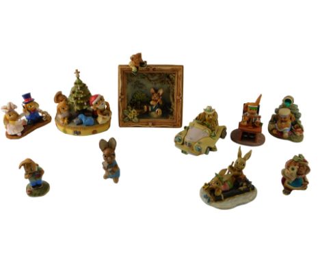 Ten Pendelfin figures, comprising Samuel, Huffer, The Gaffa, Village Pond, Penelope, Event Piece 2011, Muncher, Eggwyn, The R