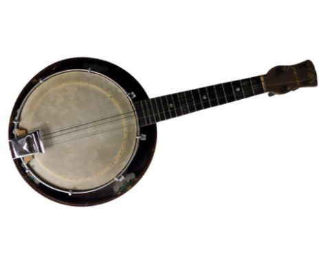 A G.H&S Melody Uke walnut ukulele banjo, 59cm long. 