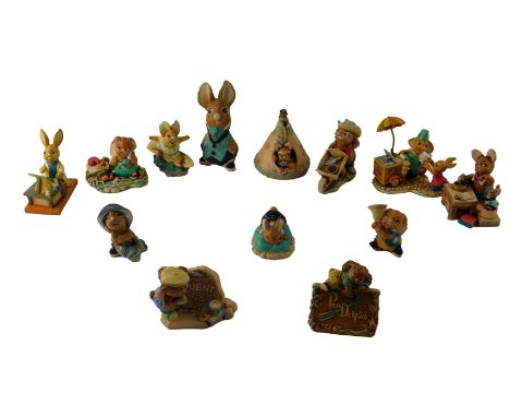 Thirteen Pendelfin figures, comprising Jean, Ice Cream Seller, The Auctioneer, Uncle Soames, Event Piece 1998, Wapper, Golden