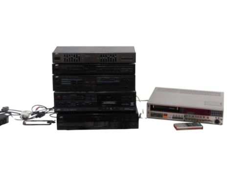 A group of sound equipment, to include JVC graphic equaliser, integrated amplifier, a Betamax player, etc. (a quantity)WARNIN