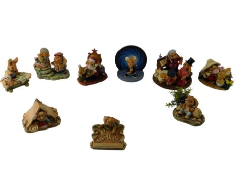 Nine Pendelfin figures, comprising Romeo and Juliet, Scout, Event Piece 1994, Event Piece 2009, Event Piece 2002, Event Piece