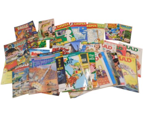 A quantity of comics, etc., to include Chiller Pocket Book, Casper The Friendly Ghost, Billy The Kid comic, Carlton Comics At
