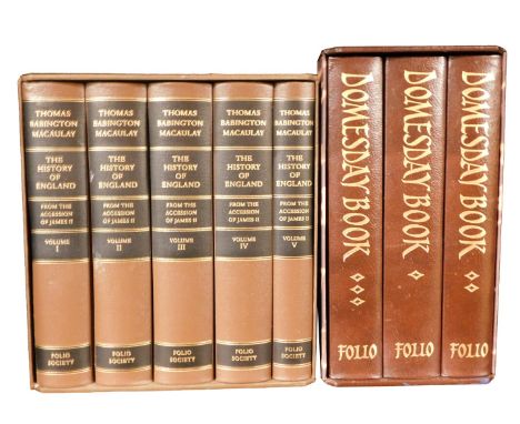 Folio Society. To include Domesday Book, volumes 1-3, and Babington Macaulay (Thomas) The History of England, volumes 1-5.