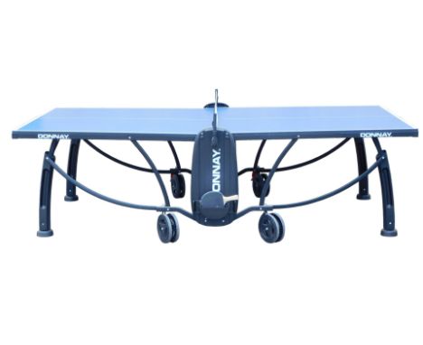 A Donnay folding portable tennis table, for indoor use, 192cm wide.