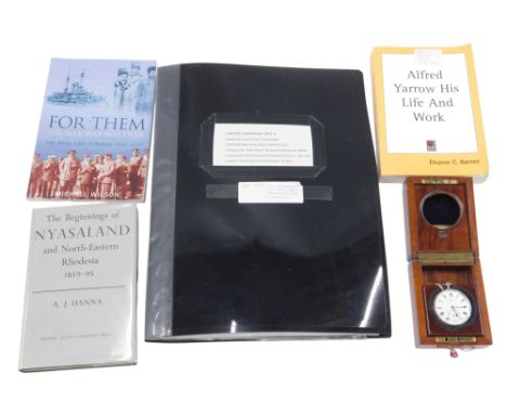 A silver cased "hack" or deck watch by Daniel Buckney, the mahogany case numbered 30400 HW and an arrow, with three sprung ch