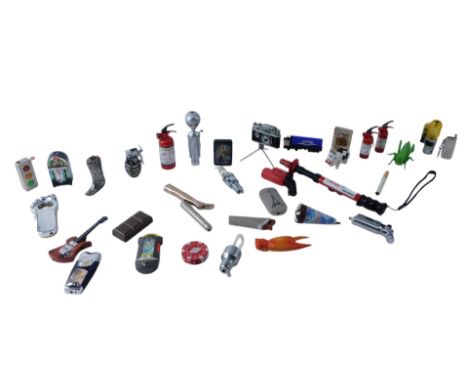 A quantity of novelty lighters, to include a camera, hand grenade, etc. 