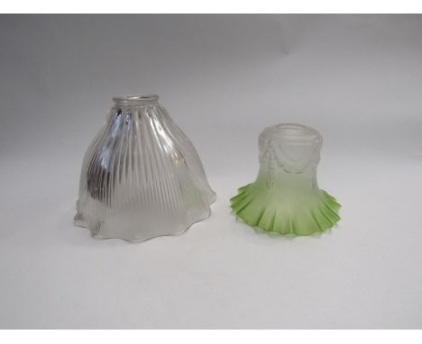 Two glass light shades 