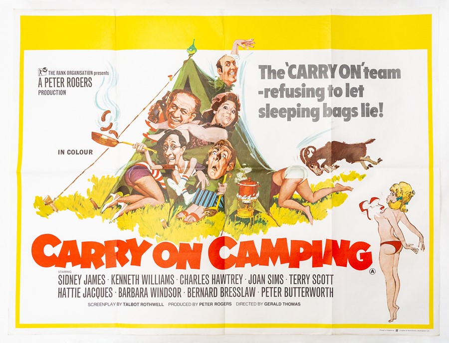 Carry On Camping 1969 UK Quad Cinema Poster folded Printed By carry-on-camping-1969-uk-quad-cinema-poster-folded-printed-by