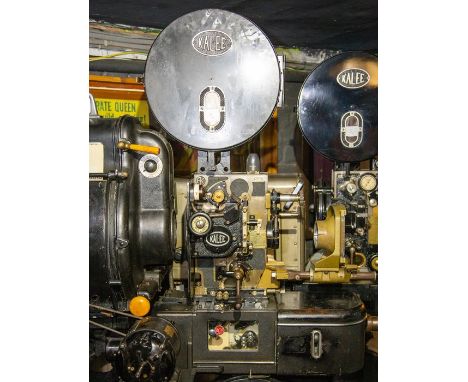 A Kalee 12 35mm movie projector, stand, RCA 903 sound head and Peerless arc lampPlease note: This Lot can only be viewed by a