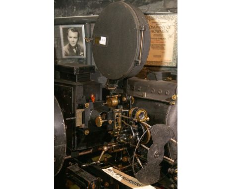 A Kalee 5 35mm movie projector (The Indomitable) on a Tyler stand with hand-fed low-intensity arc light with motorised attach