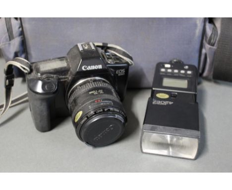 Cannon camera EOS650, camera bag and flash 