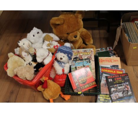 Soft toys and Speedway and automobile books