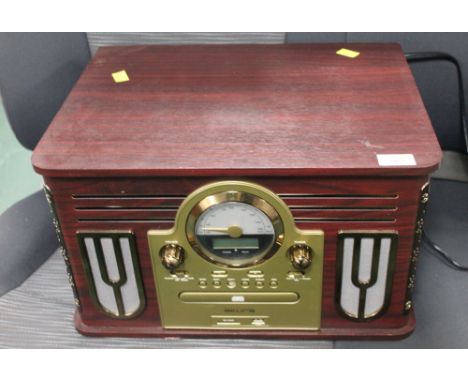 Akura vintage style record player/CD player