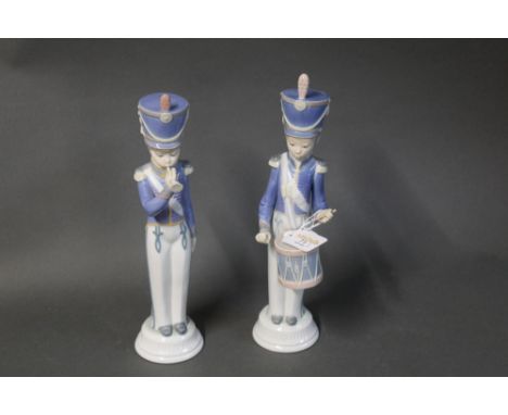 Two Lladro figurines, Drummer Boy and Trumpet Player 