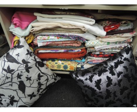 A large selection of vintage and retro fabrics and cloth for textiles upholstery sewing etc