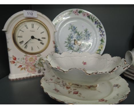 A selection of vintage ceramics including Devon ware