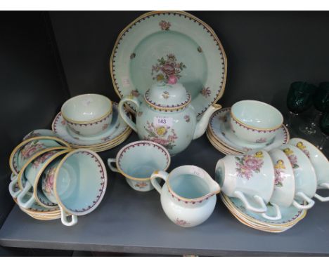 A vintage tea service by Adams Calyx Ware Chelsea Sprays pattern