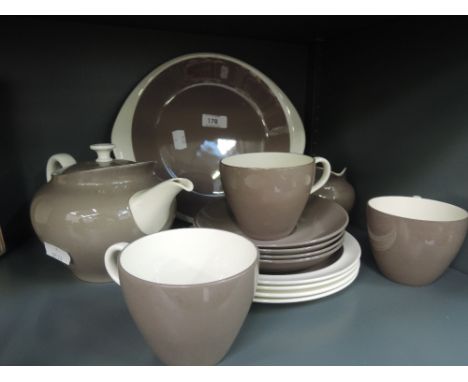 A vintage tea service in a classic two tone design by Wedgwood 