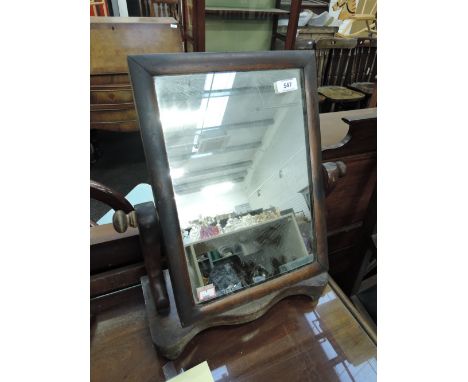 A 19th Century stained frame toilet mirror