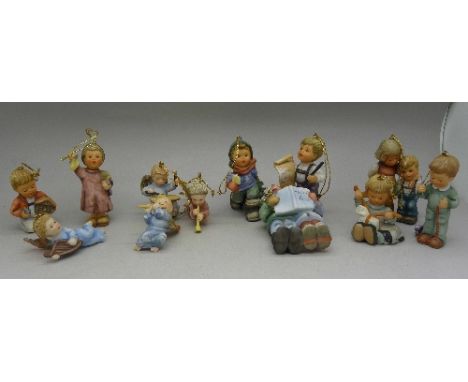 Twelve Studio Hummel figures, Christmas tree decorations