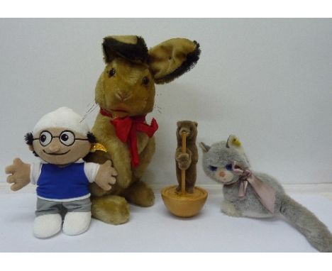 Four Steiff soft toys