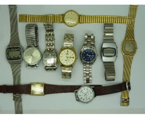 Ten gentleman's wristwatches including Timex and Accurist