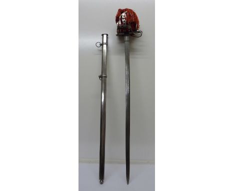A Scottish basket hilted broadsword, blade marked Wilkinson