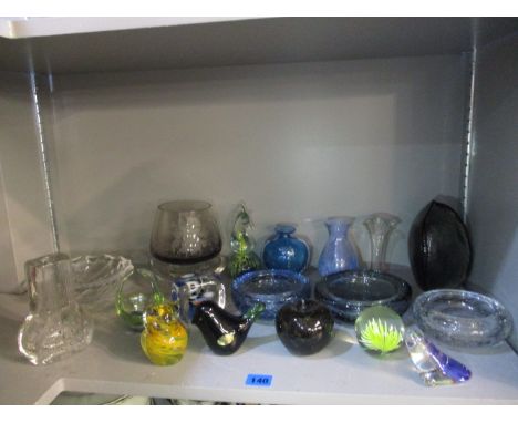 A selection of Art Glass to include pieces by Orrefors, Whitefriars, Wedgwood, Mdina, Royal Worcester, Spole & Koj, Frank Lit