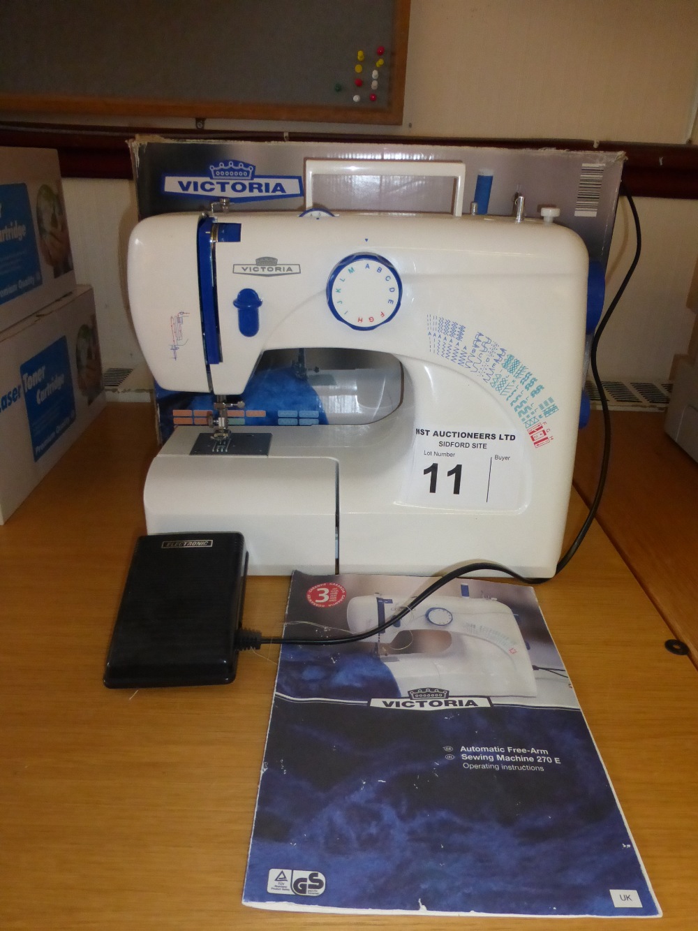 A Victoria 857 electric sewing machine (located in room 3)