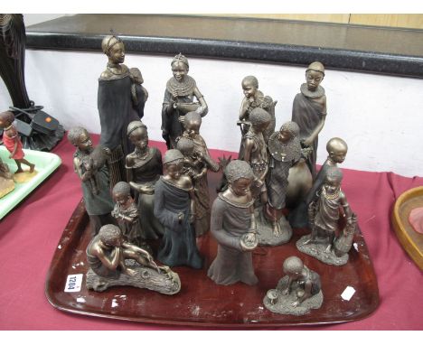 Soul Journeys Figures, including 'Mayasa', 'Ushairi', 'Aminah', 'Moment of 'Utoto Mpenzi'. (15)