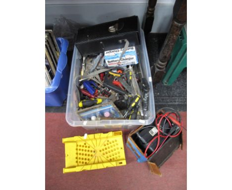 A Box Quantity of Hand Tools by Stanley, Avometer 8 in leather case, Eagle electrical meter, etc:- One Box.