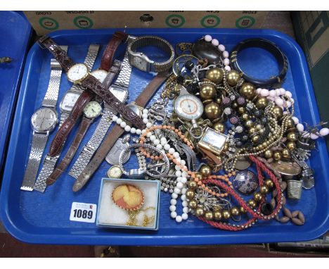 Sekonda, Casio, Avia other wristwatches, costume jewellery:- One Tray,