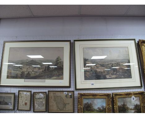 A XIX Century Wm Ibbitt Print, Valleys of The Sheaf, published June 1857, 152 Broad Lane Sheffield 37 x 65. A XIX Century pri