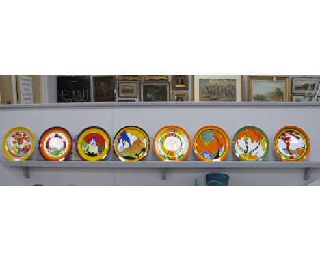 Twelve Wedgwood Bizarre World of Clarice Cliff Limited Edition Wall Plates, 20.5cm diameter, ten boxed with certificates.(12)