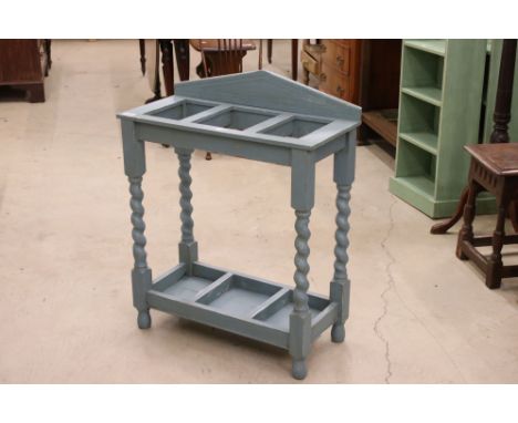 A barley twist painted stick / brolly stand. 