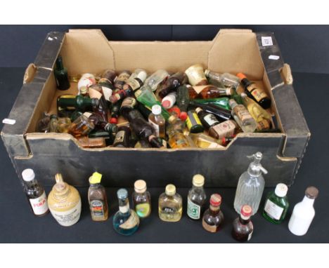 Collection of miniature spirits to include Whisky, liqueurs, rum, Pimm's, etc, featuring Gordon's, Cointreau and Long John Wh