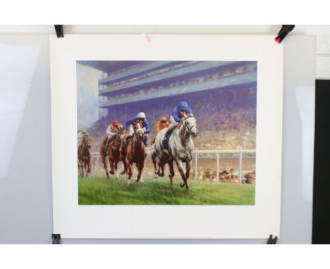 Graham Isom (1945 - ) Signed Limited Edition Print titled ' Ascot ' no. 191/350, unframed, image size 68.5cm x 61cm 