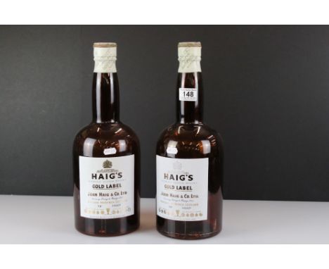 A pair of Haig Whisky gold label shop display bottles, approx 40cm in height. 
