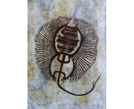 Leslie George Davie (1909-1999) - ‘Fossil Fish II’Pencil signed print, 44x30cm, framed 