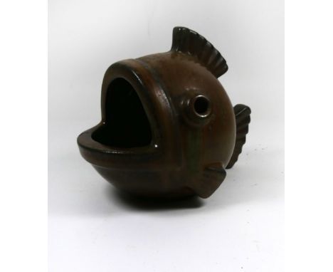 Gunnar Nylund for Rorstrand spoon warmerModelled in the form of a grotesque fish, length 13cm 