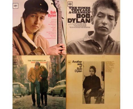 Ten Vinyl LPs by Bob DylanIncludes 'Bob Dylan' CBS (BPG 62022), 'The Freewheelin Bob Dylan' CBS (BPG 62193), 'Another side of