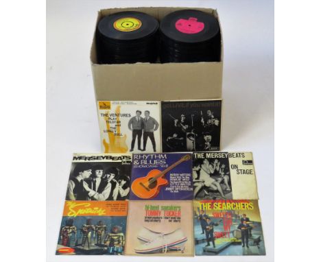 Approx Three Hundred & Fifty 7 inch Vinyl RecordsA wide variety. Includes Tommy Tuckers 'Hi-Heel Sneakers' EP, The Merseybeat