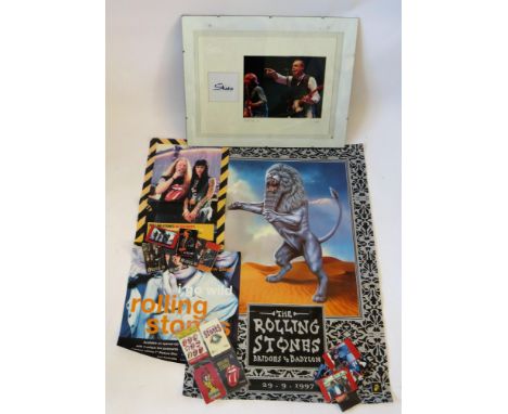 Mixed Lot includes Posters & Pictures 'The Rolling Stones' and 'Status Quo'The Rolling Stones 'Bridges To Babylon' 30x20 inch