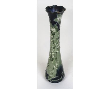A William Moorcroft Florian Ware vase Of wasted form, impressed signature and number to base, height 20cm CONDITION REPORTSma