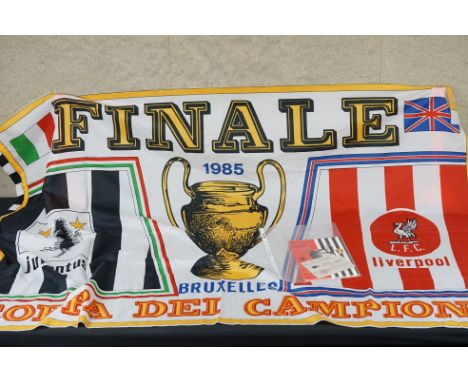 Liverpool FC v Juventus FC, European Cup Final at Heysel 1985, two matchday programmes, a matchday ticket for Bloc Z &amp; a 