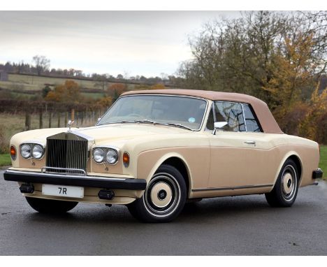 1982 Rolls-Royce Corniche Convertible              PLEASE NOTE: The cherished registration number visible in the photos - '7R