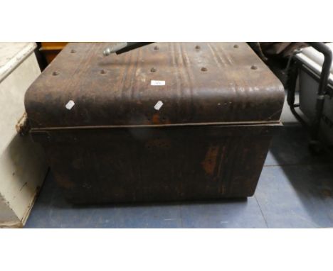 A Scumble Glazed Tin Travelling Trunk, 69cm Long
