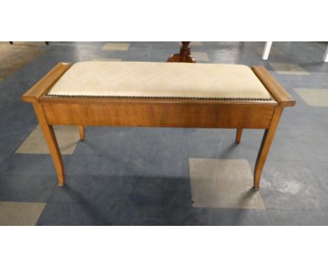 A 20th Century Duet Lift Top Piano Stool, 94cm Long