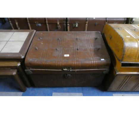 A Scumble Glazed Tin Travelling Trunk